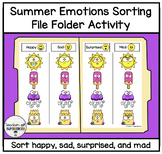 Summer Emotions Sorting File Folder Activity