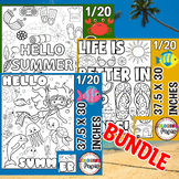 Summer End Of The year Coloring Bulletin Board Decor Colla