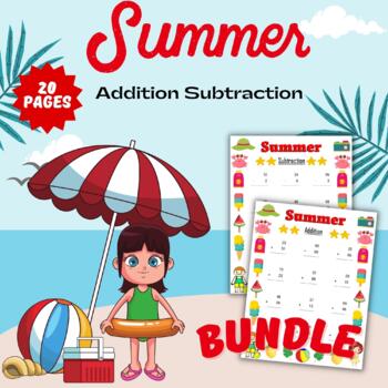 Preview of Summer End of Year Basic Math Addition  Subtraction Operations