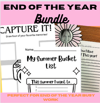 Preview of Summer & End of Year Bundle! Busy/Independent work!