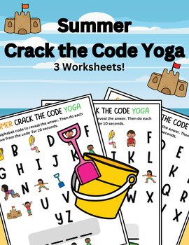 Preview of Summer, End of Year Crack the Code Yoga, OT, PT, Movement, Exercise