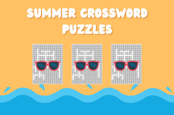 Preview of Summer End of Year Crossword Puzzles Activities