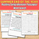 Summer End of Year Reading Comprehension Passages/Word Sea