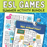 ESL Summer Board Games End of the School Year Activities BUNDLE