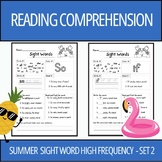 Summer, End of the Year High Frequency Sight Word Workshee