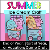 Summer End of the Year Ice Cream Craft Keepsake, Back to S