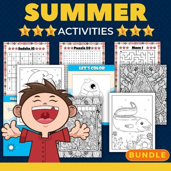 Preview of Summer  End of the year Activities And Brain Games - Fun Bundle Activities