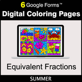 Summer: Equivalent Fractions - Google Forms | Digital Colo