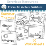 Summer Errorless Cut and Paste Worksheets