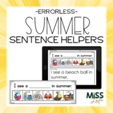Summer Errorless Sentence Helpers - Printable and Digital