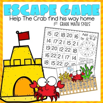 Preview of Summer Escape Room | 1st grade Math Skills