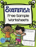 Summer FREE SAMPLE Worksheets