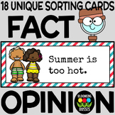 Summer Fact and or Opinion Center Sorting Cards