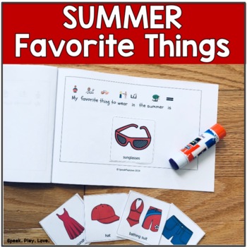 Preview of Summer Speech Therapy Activity - Visuals - ESY Ice Breaker - Autism - May June