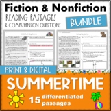 Summer Fiction and Nonfiction Reading Passages BUNDLE