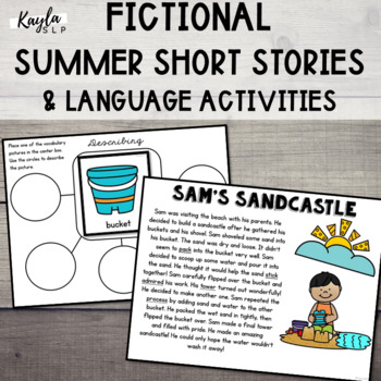 Preview of Summer Fictional Short Stories and Language Activities