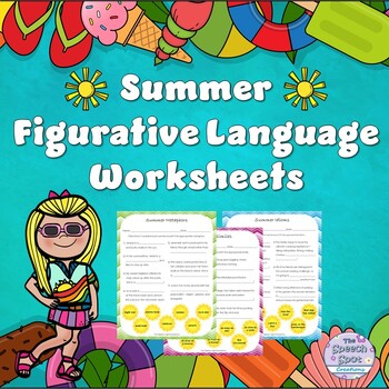 Preview of Summer Figurative Language Worksheets: Idioms, Similes, Metaphors