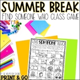 Summer Find Someone Who - Fun Back to School Game or Morni