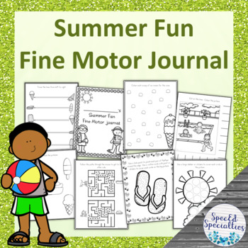Preview of Summer Fine Motor Journal Worksheets