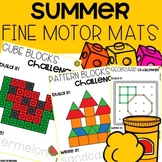 Summer Fine Motor Math Mats for Preschool, Pre-K, and Kind