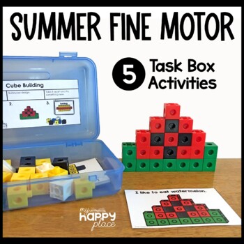 Preview of Summer Fine Motor Skills Task Boxes - Morning Tubs – Fine Motor Activities