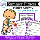 Summer Fitness Instant Warm Up & Brain Break Activity