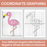 Summer Flamingo Coordinate Graphing Plotting Ordered Pairs