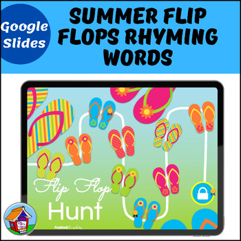 Preview of Summer Flip Flop Theme Rhyming Word Game for Google Slides™ and PowerPoint™