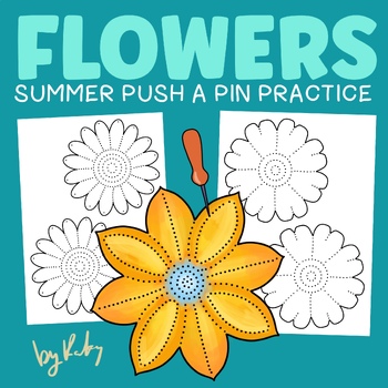 Preview of Summer Flowers - Push A Pin Art Activity | Fine Motor Skills | Poke a Picture