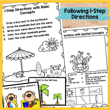 Summer Directions Coloring Sheet-Sequential 2 step directions -  Communication Station:Communication Station