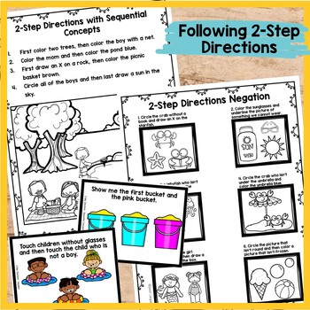 Summer Directions Coloring Sheet-Sequential 2 step directions -  Communication Station:Communication Station