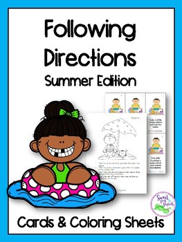 Summer Directions Coloring Sheet-Sequential 2 step directions -  Communication Station:Communication Station