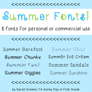 Preview of Summer Fonts Pack