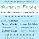 Summer Fonts Pack