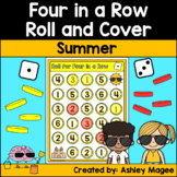 Summer Four in a Row Addition Game Math Center Roll and Add