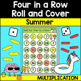 Summer Four in a Row Multiplication Game Math Center Activ
