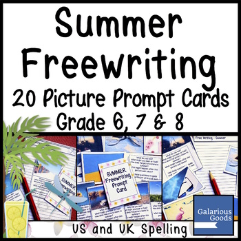 Summer Freewriting Prompt Cards by Galarious Goods | TPT