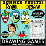 Summer Fruits Fun Roll and Draw Game Sheets | Group and In