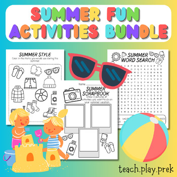 Summer Fun Activities by teachplayprek | TPT