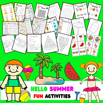 Preview of Summer Fun Activities for 1st Grade, Kindergarten & PreK MEGA BUNDLE