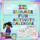 Summer Fun Activity Calendar 2022