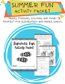 Preview of Summer Fun Activity Packet // NO PREP