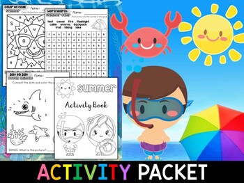 Preview of Summer Fun Activity Packet - Preschool and Kindergarten