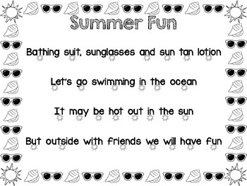 Summer Fun- August Poem of the Week by Awesome Lawson's Lessons | TPT