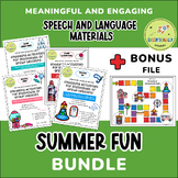 Summer Fun BUNDLE - Speech and Language | Oral Communication
