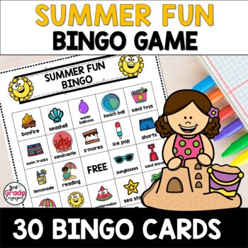 Summer Fun Bingo Game by 3rd Grade Engaged | Teachers Pay Teachers