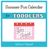 Summer Fun Calendar for Toddlers