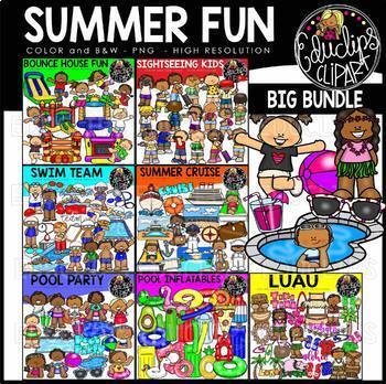 Preview of Summer Fun Clip Art Big Bundle {Educlips Cliaprt}