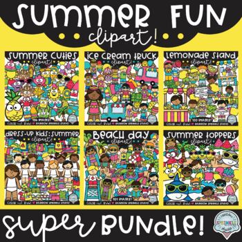 Preview of Summer Fun Clipart SUPER Bundle!