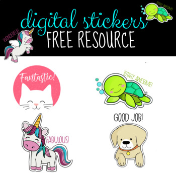 Digital Learning Free Digital Stickers- SEESAW DIRECTIONS INCLUDED